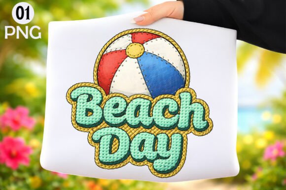 Beach Day PNG Summer Ball Embroidery PNG Review