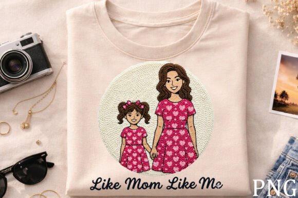 Reviewing the Embroidery Mother Daughter PNG Design