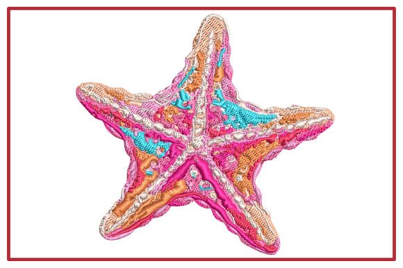 Summer Starfish Machine Embroidery