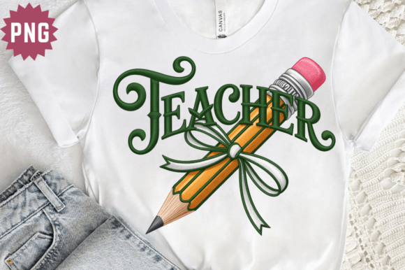 Teacher Faux Embroidery PNG Review for Holiday Gifts